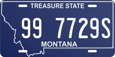 MT license plate 997729S