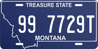 MT license plate 997729T