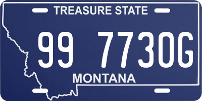 MT license plate 997730G