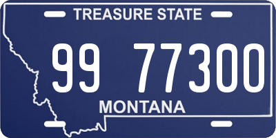 MT license plate 997730O