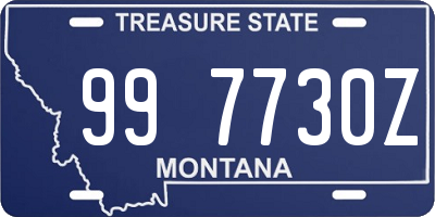 MT license plate 997730Z