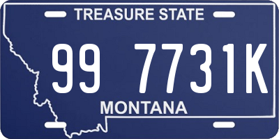 MT license plate 997731K