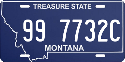 MT license plate 997732C