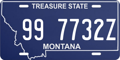 MT license plate 997732Z