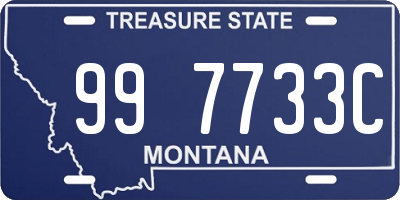 MT license plate 997733C