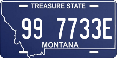 MT license plate 997733E