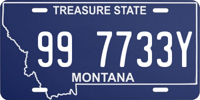 MT license plate 997733Y