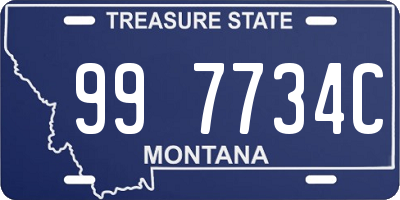 MT license plate 997734C