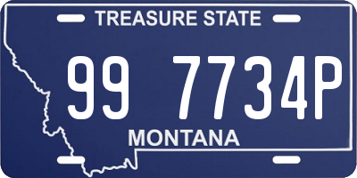 MT license plate 997734P