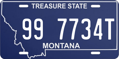 MT license plate 997734T