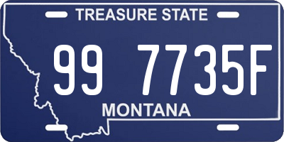 MT license plate 997735F