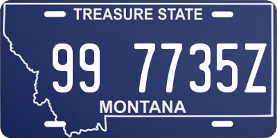 MT license plate 997735Z