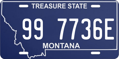 MT license plate 997736E