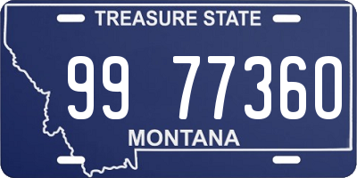 MT license plate 997736O