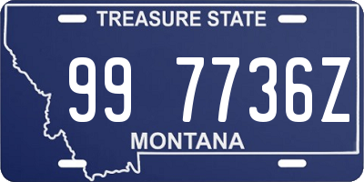 MT license plate 997736Z