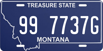 MT license plate 997737G