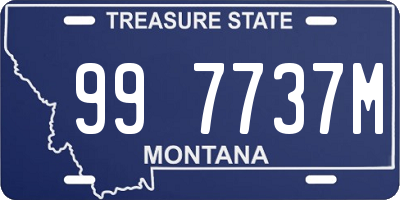 MT license plate 997737M