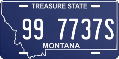 MT license plate 997737S