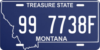 MT license plate 997738F