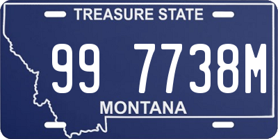 MT license plate 997738M