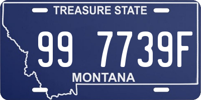 MT license plate 997739F