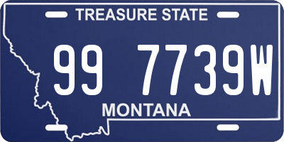 MT license plate 997739W