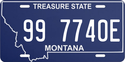 MT license plate 997740E