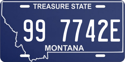 MT license plate 997742E