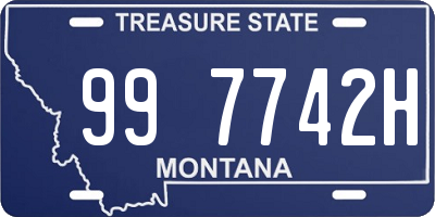 MT license plate 997742H