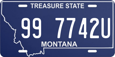 MT license plate 997742U