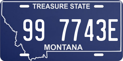 MT license plate 997743E