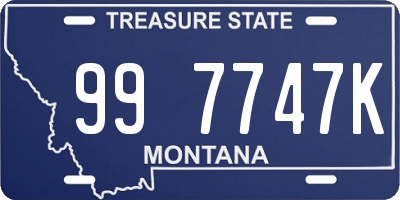 MT license plate 997747K