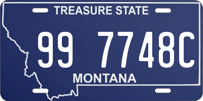 MT license plate 997748C