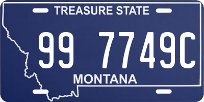 MT license plate 997749C