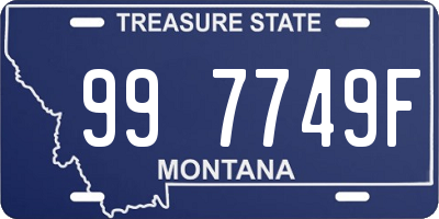 MT license plate 997749F