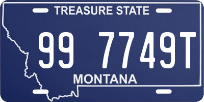 MT license plate 997749T