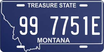 MT license plate 997751E