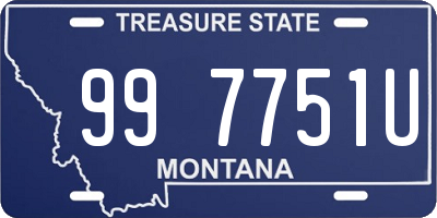 MT license plate 997751U