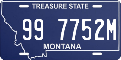 MT license plate 997752M