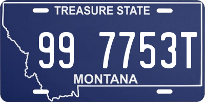 MT license plate 997753T