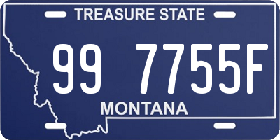 MT license plate 997755F