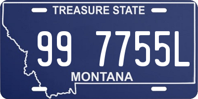 MT license plate 997755L