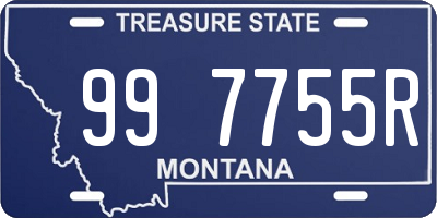 MT license plate 997755R