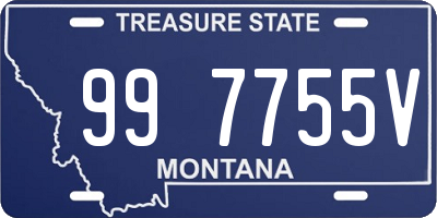 MT license plate 997755V