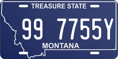 MT license plate 997755Y