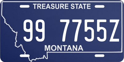 MT license plate 997755Z