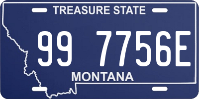 MT license plate 997756E