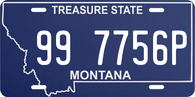 MT license plate 997756P