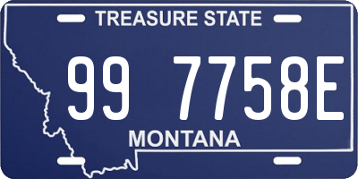 MT license plate 997758E