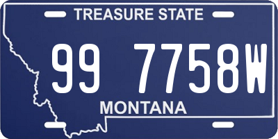 MT license plate 997758W